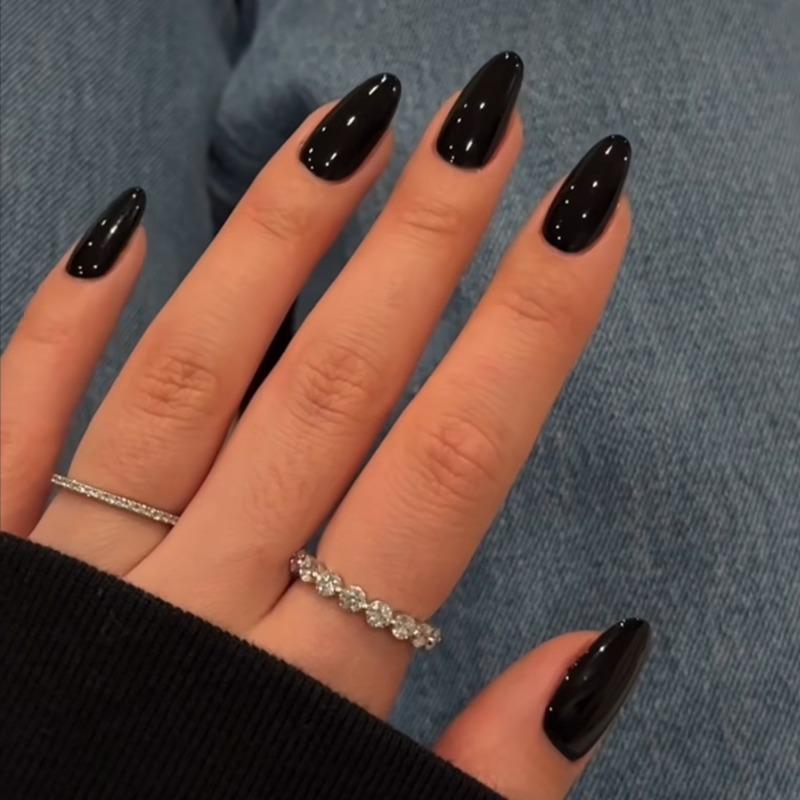 Noste Dlouhý Francouzský Ručně Dělaný Manikúrní Kousek Kamínkový Postupný Přechod Odnímatelná Nálepka na Nehty