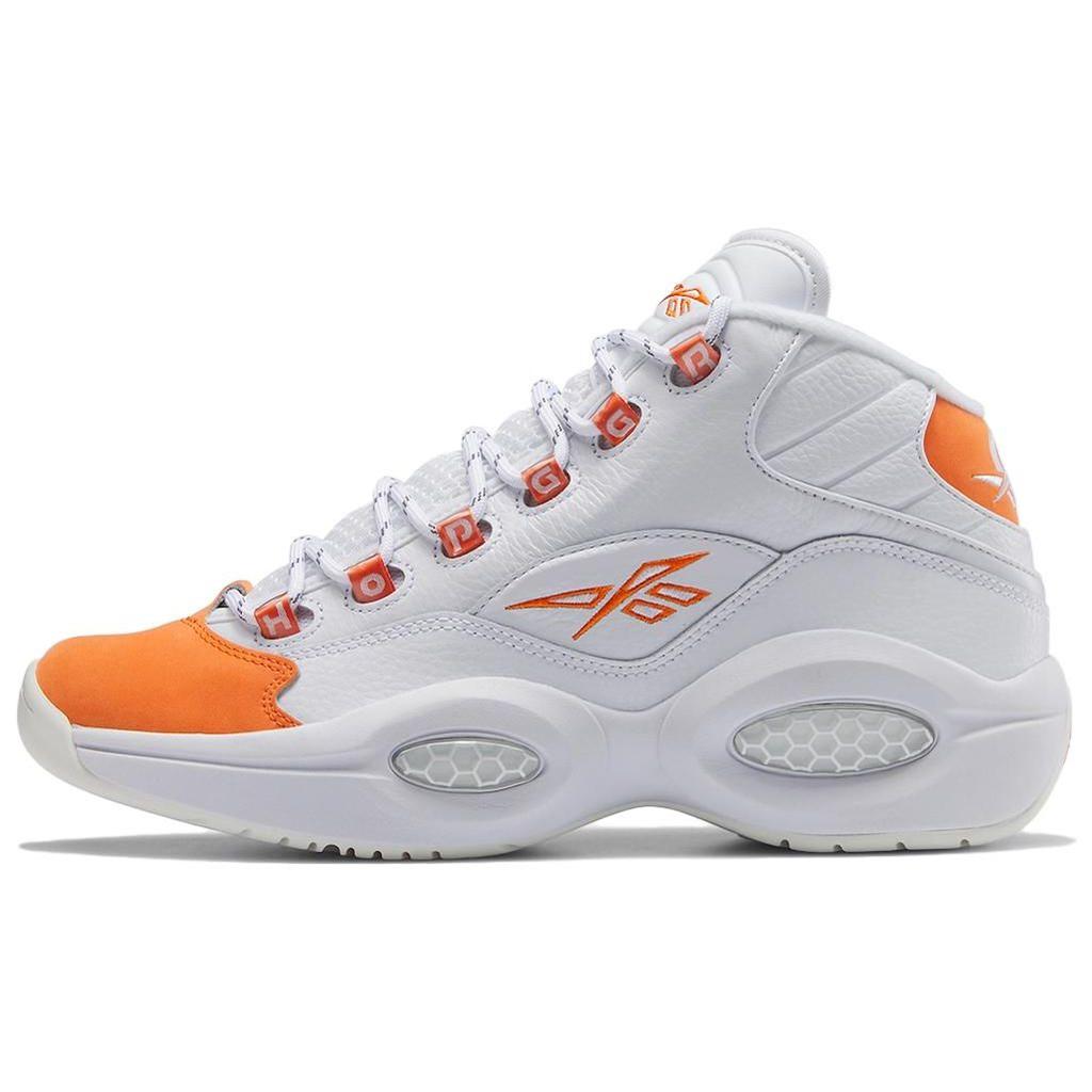 Reebok Question Mid Orange Toe 2023 Men Sneakers White HR1049