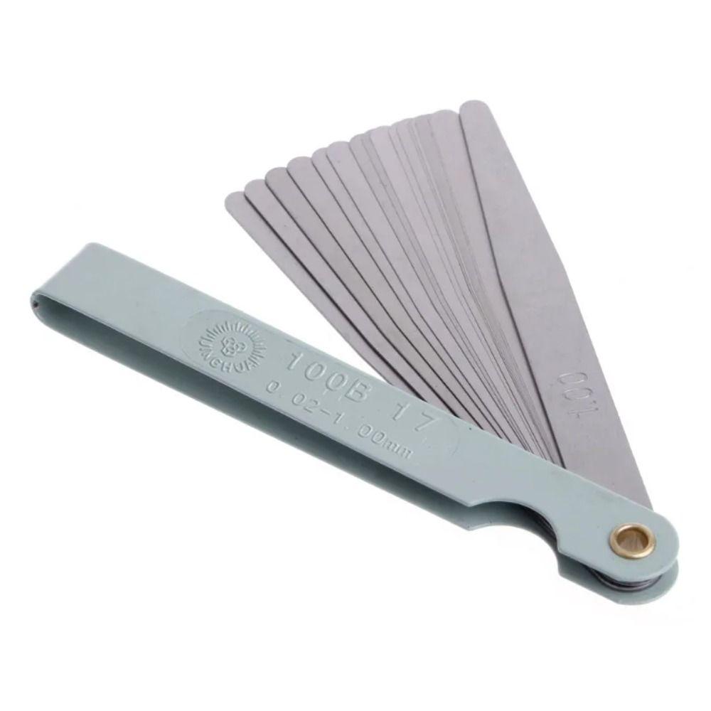 Metal 17 Blades Feeler Gauge 0.02-1.00mm Measurment Tool  For Engine Valve Adjustment