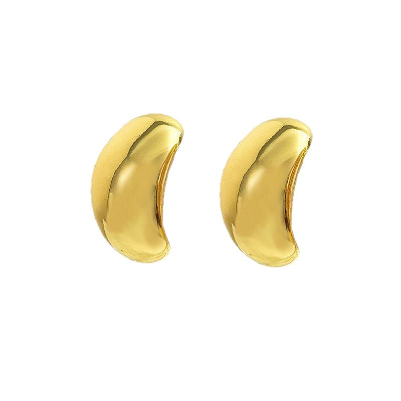 French Luxury C-Shaped S925 Silver Stud Earrings: Elegant and Stylish Design for Women