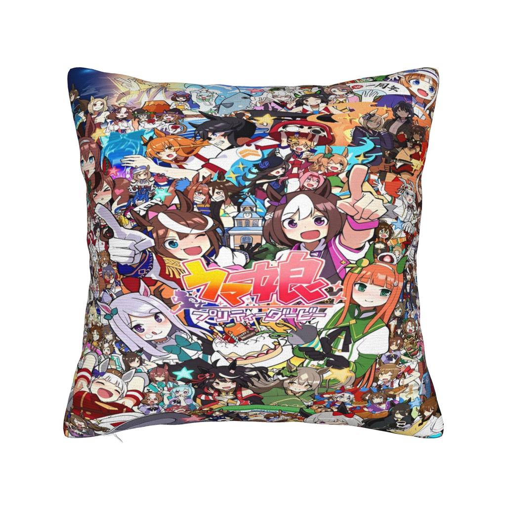 Umamusume Pretty Derby Anime Printing Pillowcase Cushion Cover  Pillow Covers Warm Home Decorations Square Multi-Size