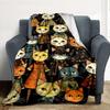 Cat Parade Flannel Blanket Throw Blanket Soft Warm Sofa Bed Camping Home Decor Unique Christmas Gift C926628