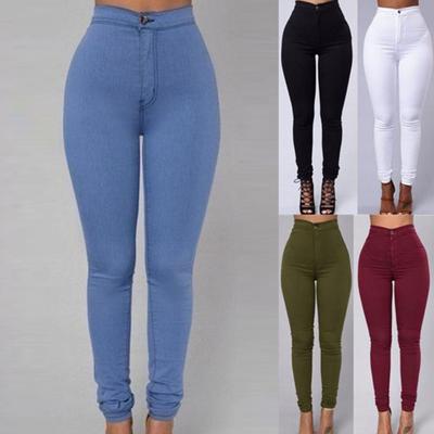 Pantaloni da Donna Sottili Vita Alta Monocolore Vestibilità Slim Pantaloni a Matita da Donna per Street Wear