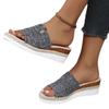 Wedge Heel Slippers Women's Spring and Summer New Thick-bottomed Casual Beach Fish Mouth Cool Slippers Large Size