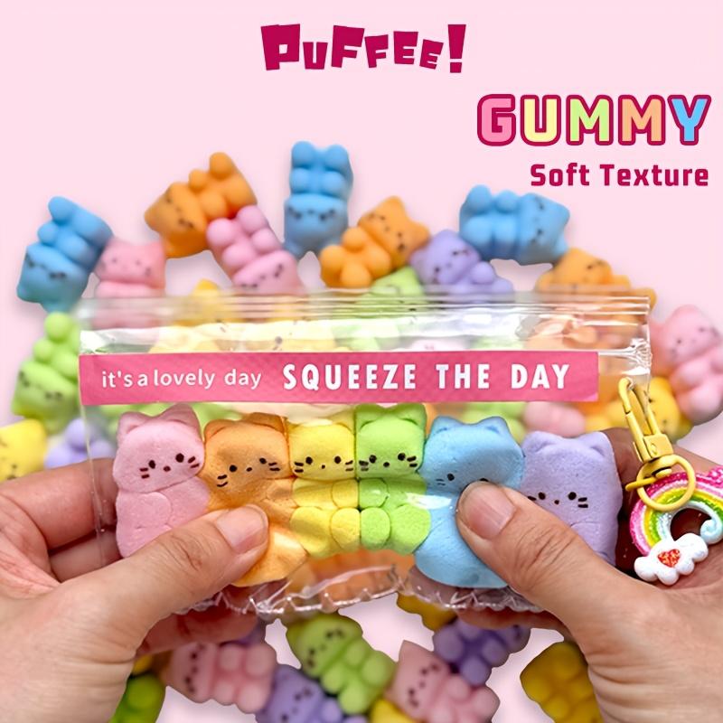 Schattige regenboog kat speelgoedjes, kleurrijke pastel macaron knijpspeeltjes met een zachte gelei textuur, perfecte cadeaus voor leuke feestjes United States