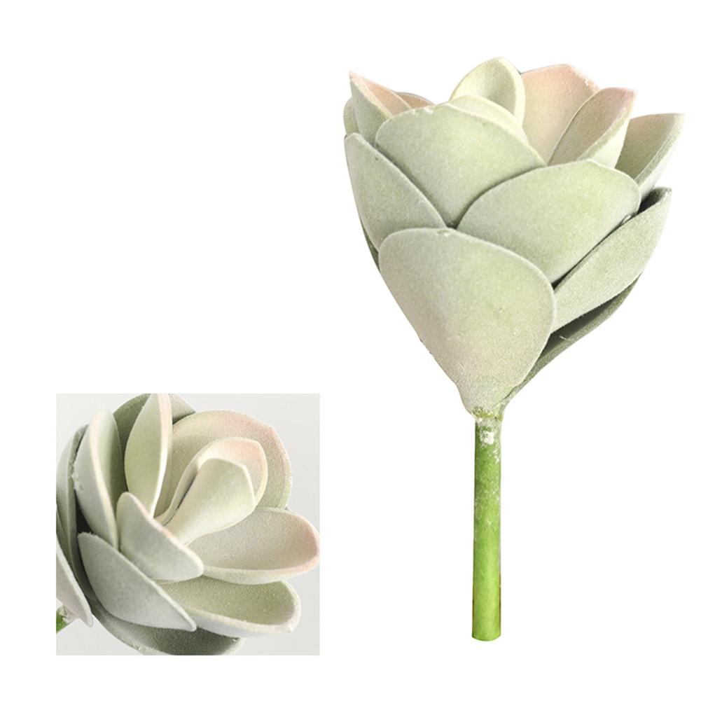 6.3in Plastic Artificial Succulent Plant Green Pink Faux Succulent Plant Small Bonsai Home Office Desktop Decoration
