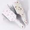 2pcs Printed Comb Set - Featuring Bow or Bear Patterns, Including Airbag Comb and Folding comb,Special for Real Hair Wigs