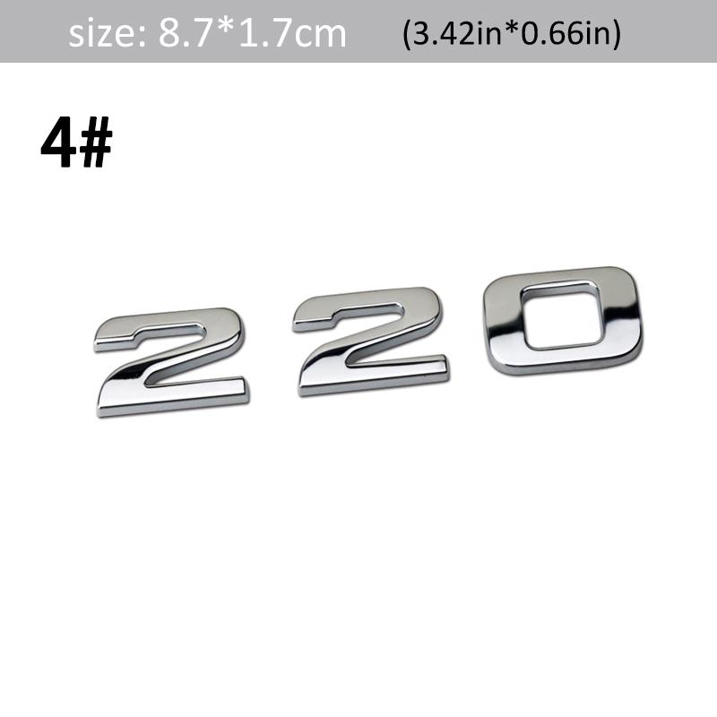 DSYCAR 1 Stück 3D Metall 210 220 TURBO Auto Seitenkotflügel Heckklappe Emblem Abzeichen Aufkleber Decal