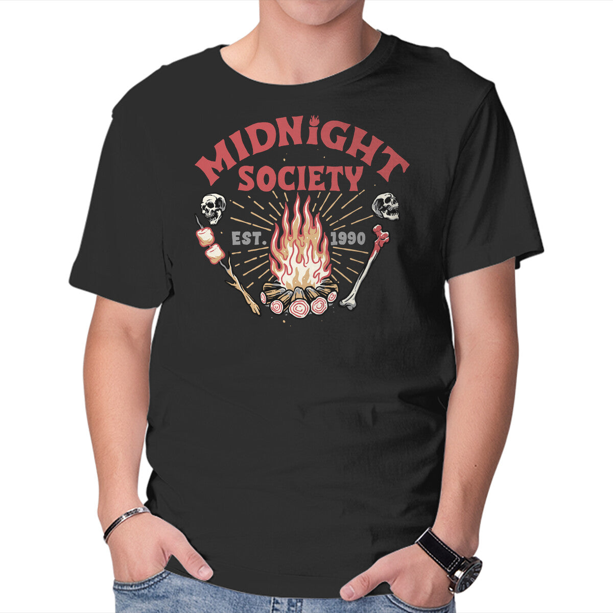 Unisex Crew Neck T-Shirt Midnight Society Graphic Short Sleeve Casual Tee XXXL