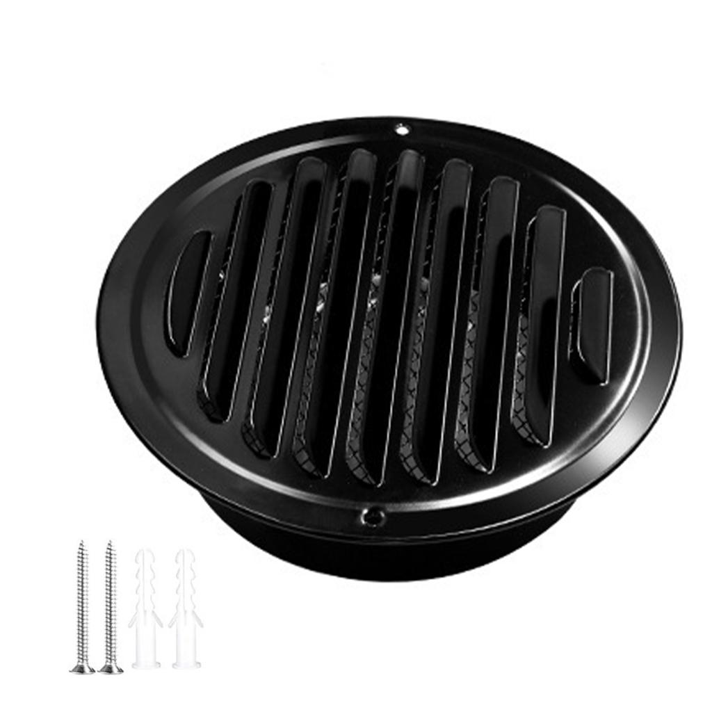 Sturdy Stainless Steel Round Soffit Vent Covers Louvered Grille Portable Accessory for Garage and Apartment Ventilation