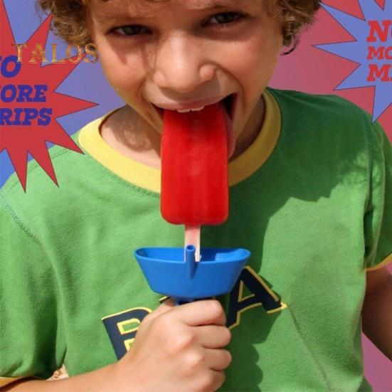 1/2/4/6/8Pcs Popsicle Holder Dual Pole Stand BPA Free Dishwasher Safe Mess-Free Ice Pop Holders for Kids with Built-In Straw Eco-Friendly Reusable