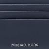 Michael Kors Varick Short Multi-card Slot Cowhide Wallet Card Holder Men's Black/navy Blue Navy Blue