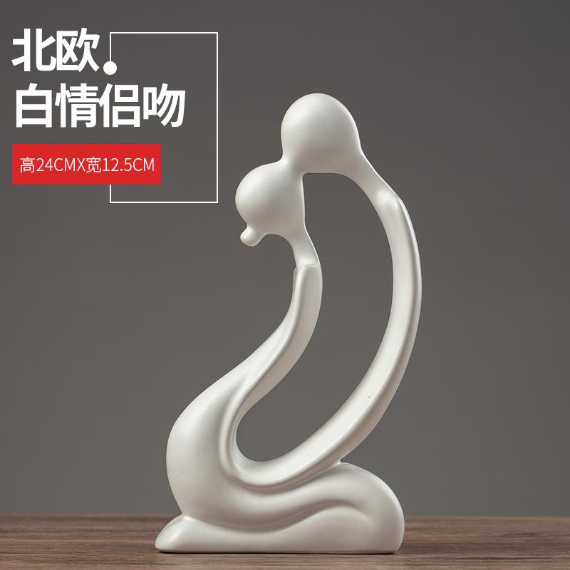 Nordic Ceramic Figurine Ornaments for Living Room TV Cabinet Wine Cabinet Entryway Deer Sculpture Creative Home Decor