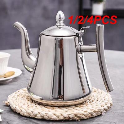 Küche Dicke Edelstahl Teekanne Goldene Silber Teekanne Mit Infuser Kaffeekanne Induktion Herd Tee Wasserkocher Wasser Teekannen