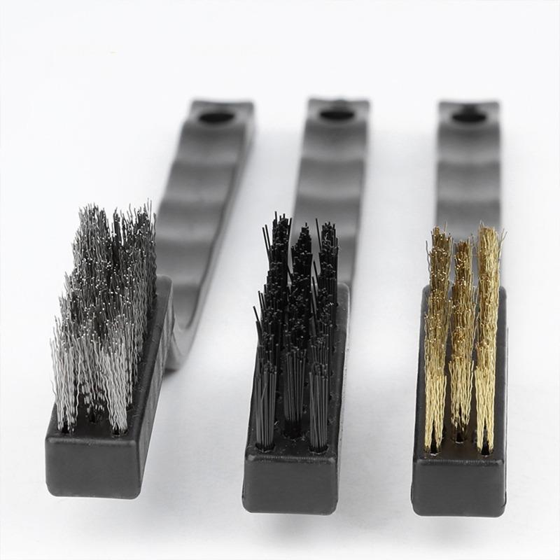 Steel Wire Brush Aquarium Algae Cleaning Brush Nylon Brush Aquarium Cleaner Fish Tank Stain Cleaning Tools Accessories 3pcs/pack