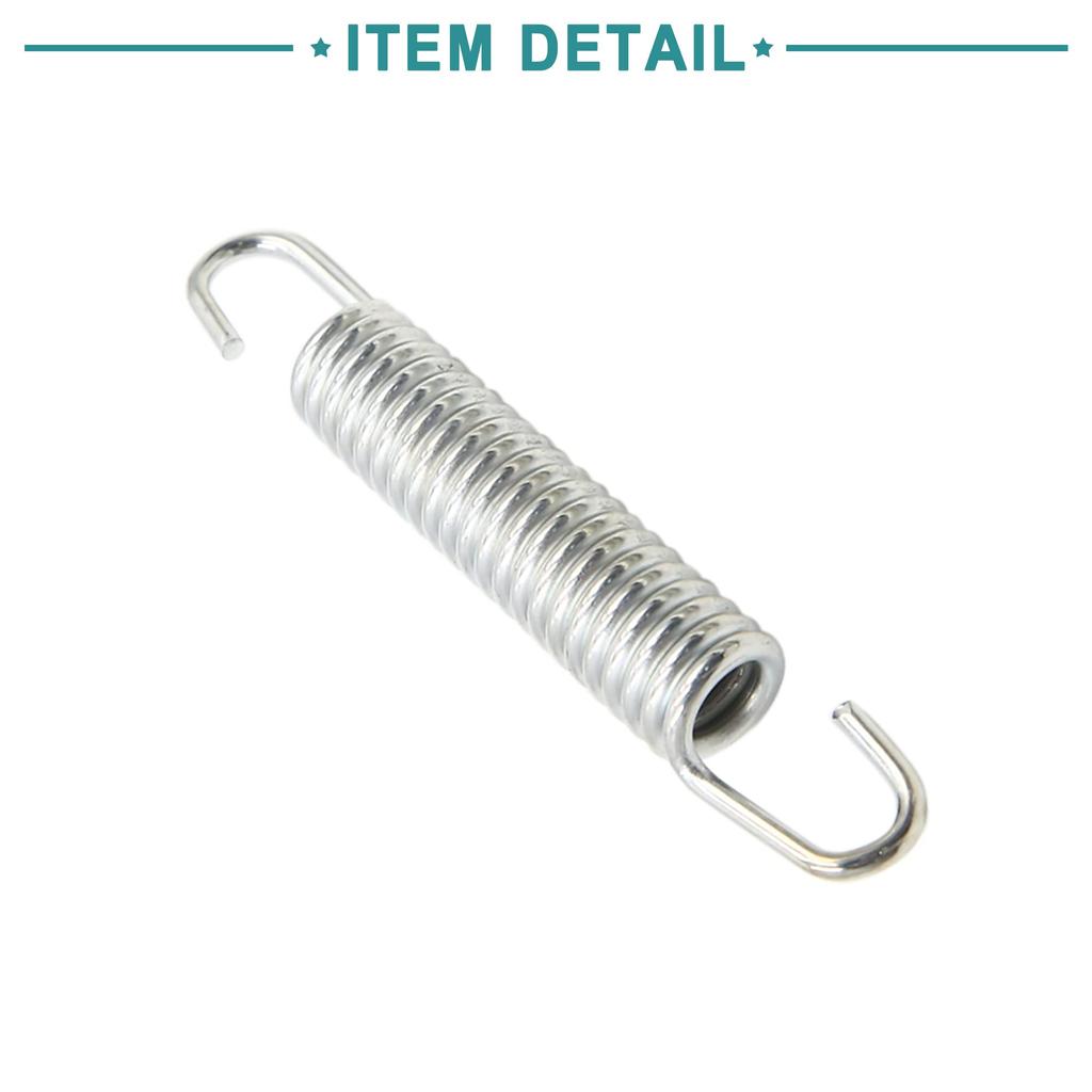 ACROPIX Motorcycle Foot Bracket 10cm Kickstand Return Spring Side Stand Spring Silver Tone 2pcs