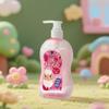 Pfirsichfarbenes Kindershampoo mit Schmetterlingsdruck