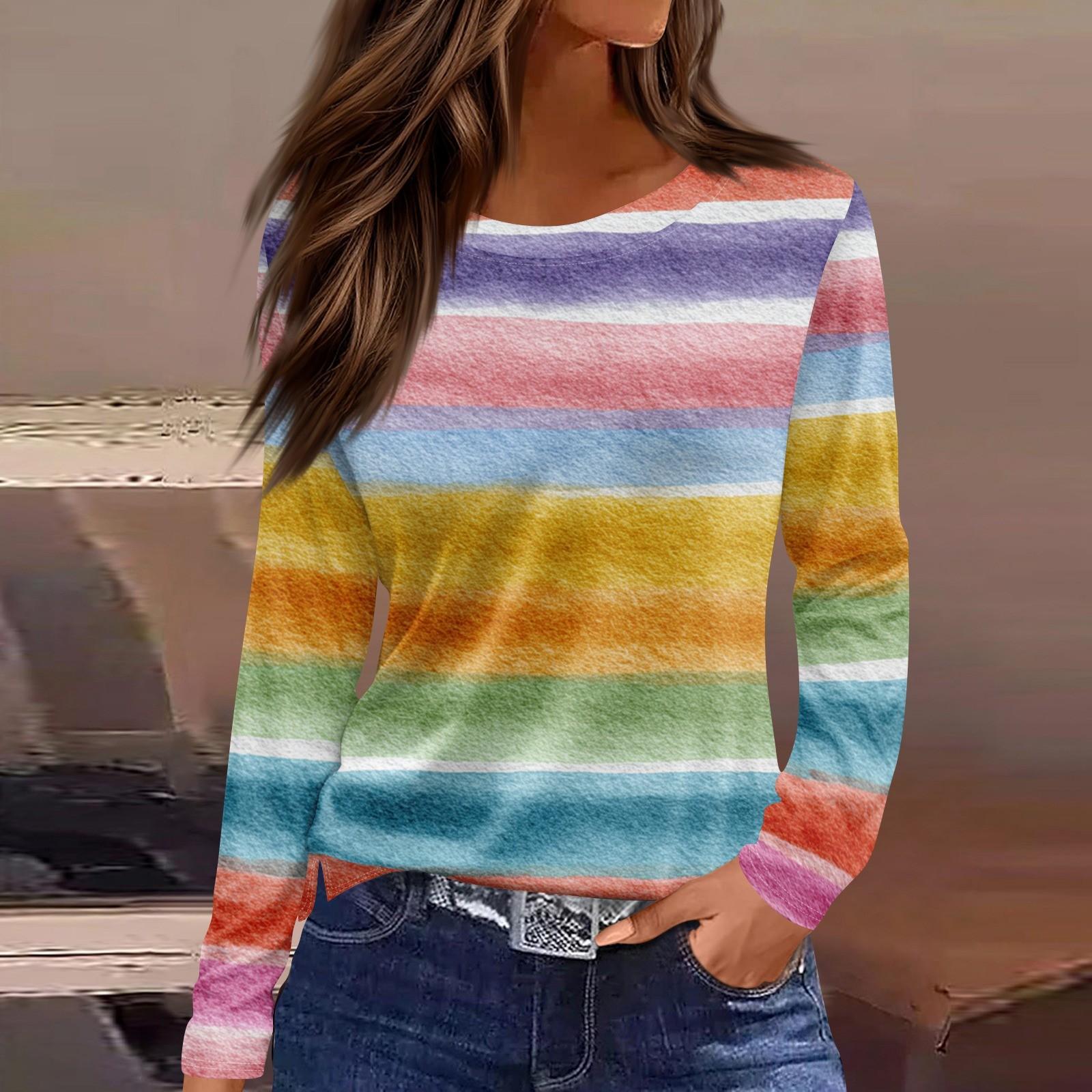 

Women s Fashion Hem Slit Casual Floral Print Round Neck Long Sleeve Top XL