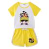 Children's Color Block Summer Sports Set: Hot Pants & Short Sleeve T-shirt for Boys and Girls