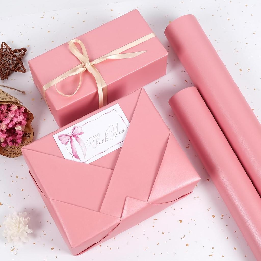 30cm Pink Kraft Paper for Gift Wrapping, Flower Bouquets, Weddings, Birthdays, DIY Crafts & Special Holidays like Mother's Day