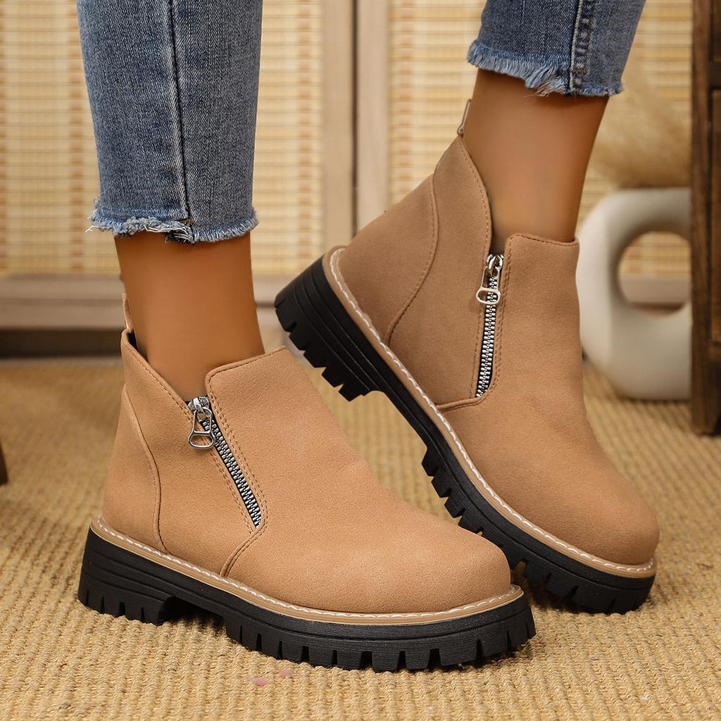 2025 New Women Simple and Stylish Boots Plus Size Platform Shoes Women Thick Sole Ankle Boots Fashion Comfortable for Women
