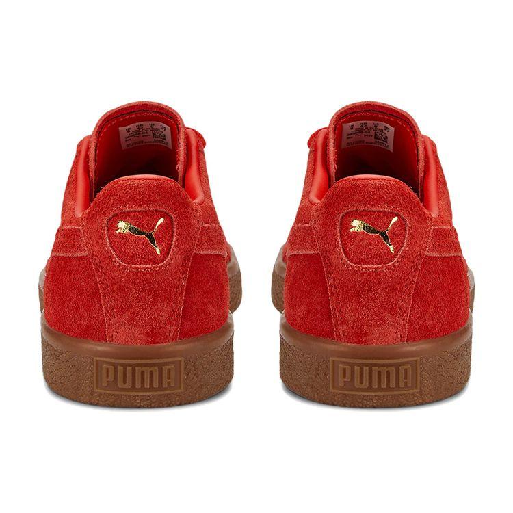 Puma Suede VTG Hairy Suede Red Gum Men Sneakers Gold 385698-04