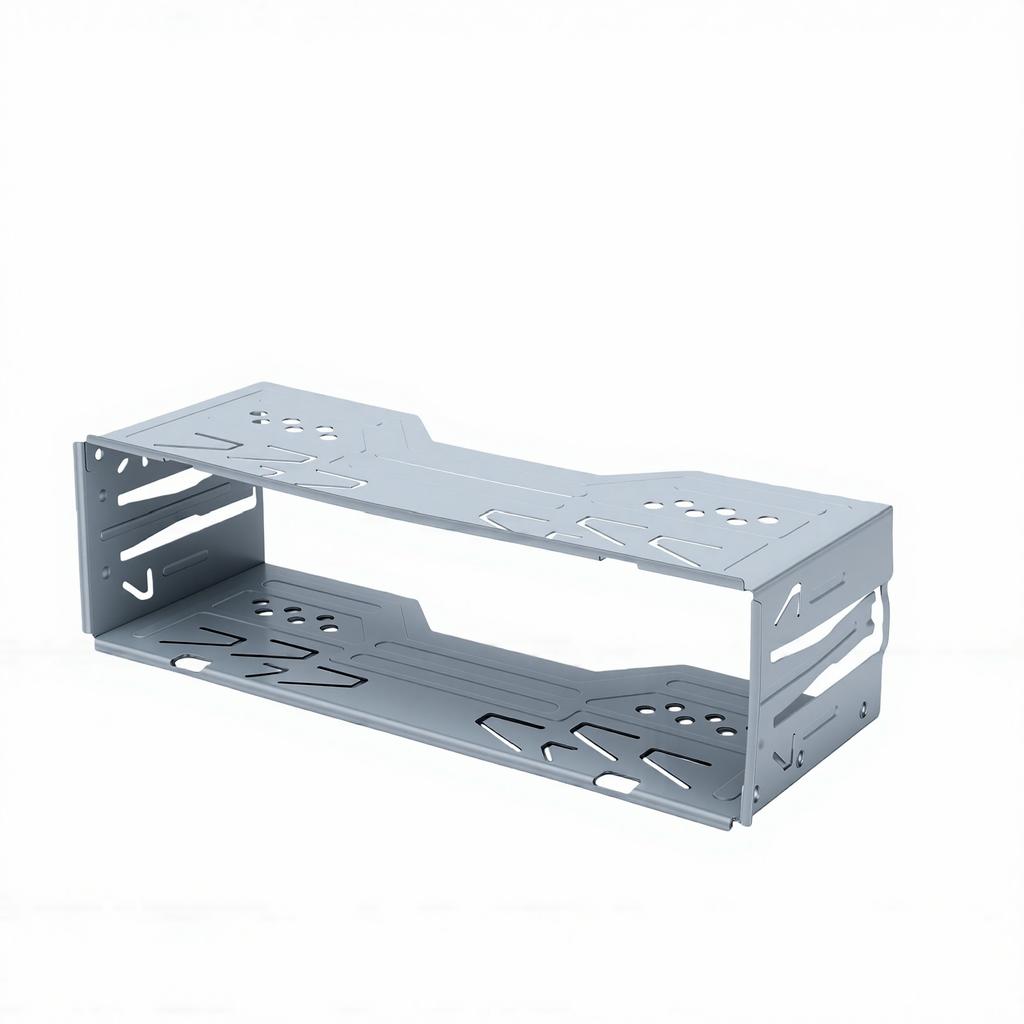 Single Din Stereo Radio Fitting Cage Universal 7x2.67x1.96in Metal Single Din Radio Mount for Car Headunit DVD Players