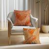 Luxurious Orange & Gold Marble Pillowcase - Glitter Wave Pattern Print Pillow Cover for Sofa Bedroom Living Room
