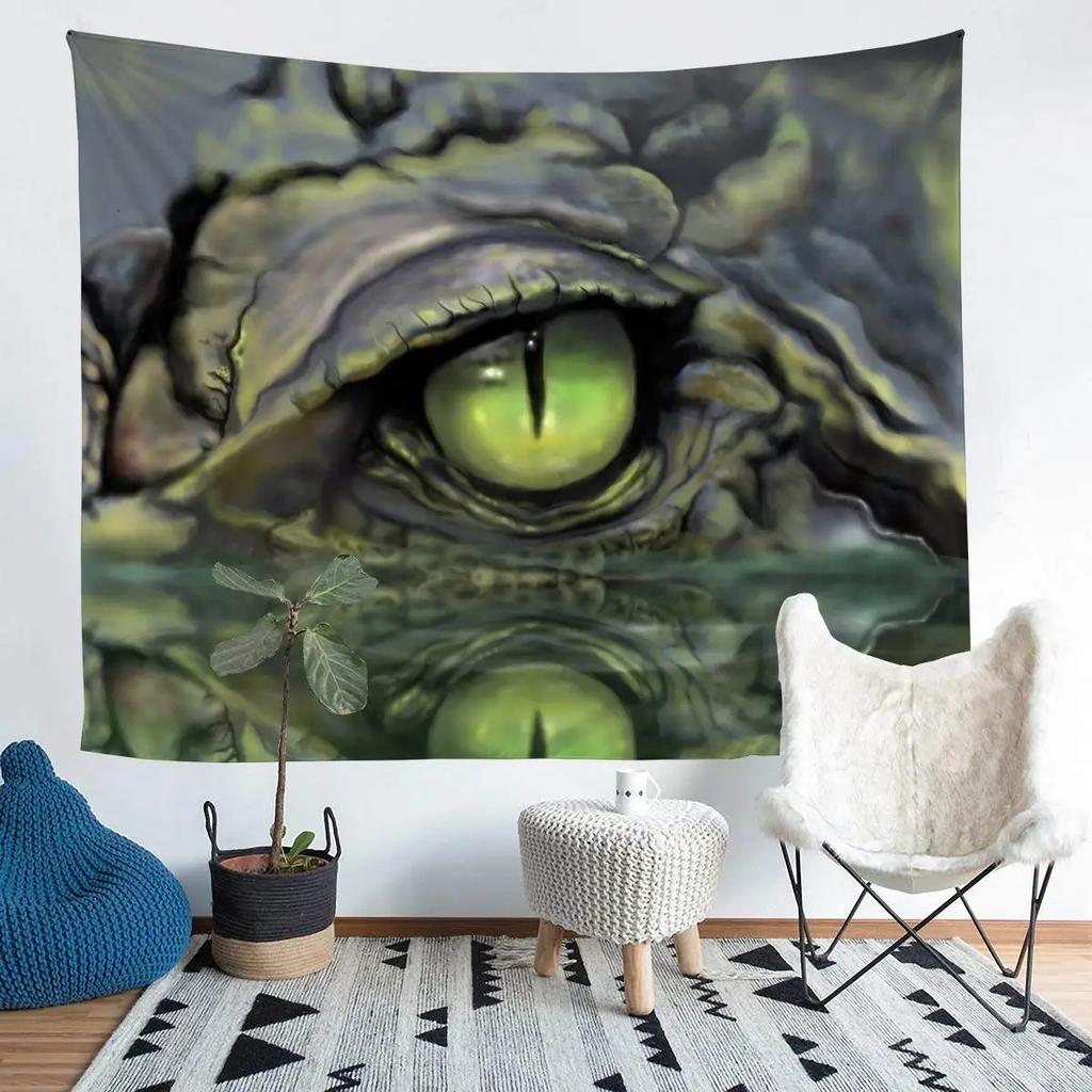 Crocodile Tapestry Alligator Tapestries Wildlife Animal Wall Hanging for Children Boys Teens Crocodiles Wall Art Decorative Room