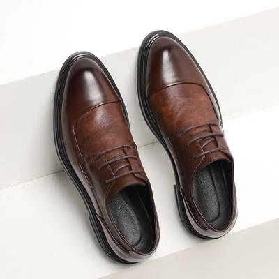 Chaussures habillées Oxford pour homme à la mode, formelles pour affaires, à lacets, en cuir pleine fleur, chaussures minimalistes pour hommes chaussures habillées pour hommes