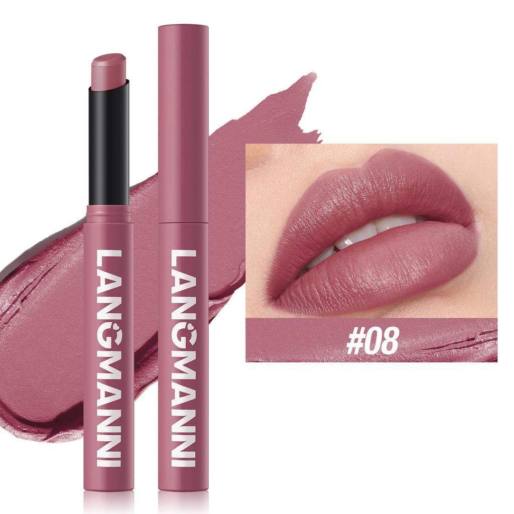 Nový rotujúci zamatový matný rúž Dlhotrvajúci vodeodolný rúž Nepriľnavý Cup Stain Tint Kozmetika Ceruzka Liner Makeup