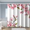 Charming Pink Cherry Blossom Shower Curtain For A Nature-Inspired, Elegant, And Serene Bathroom Decor With Floral Design