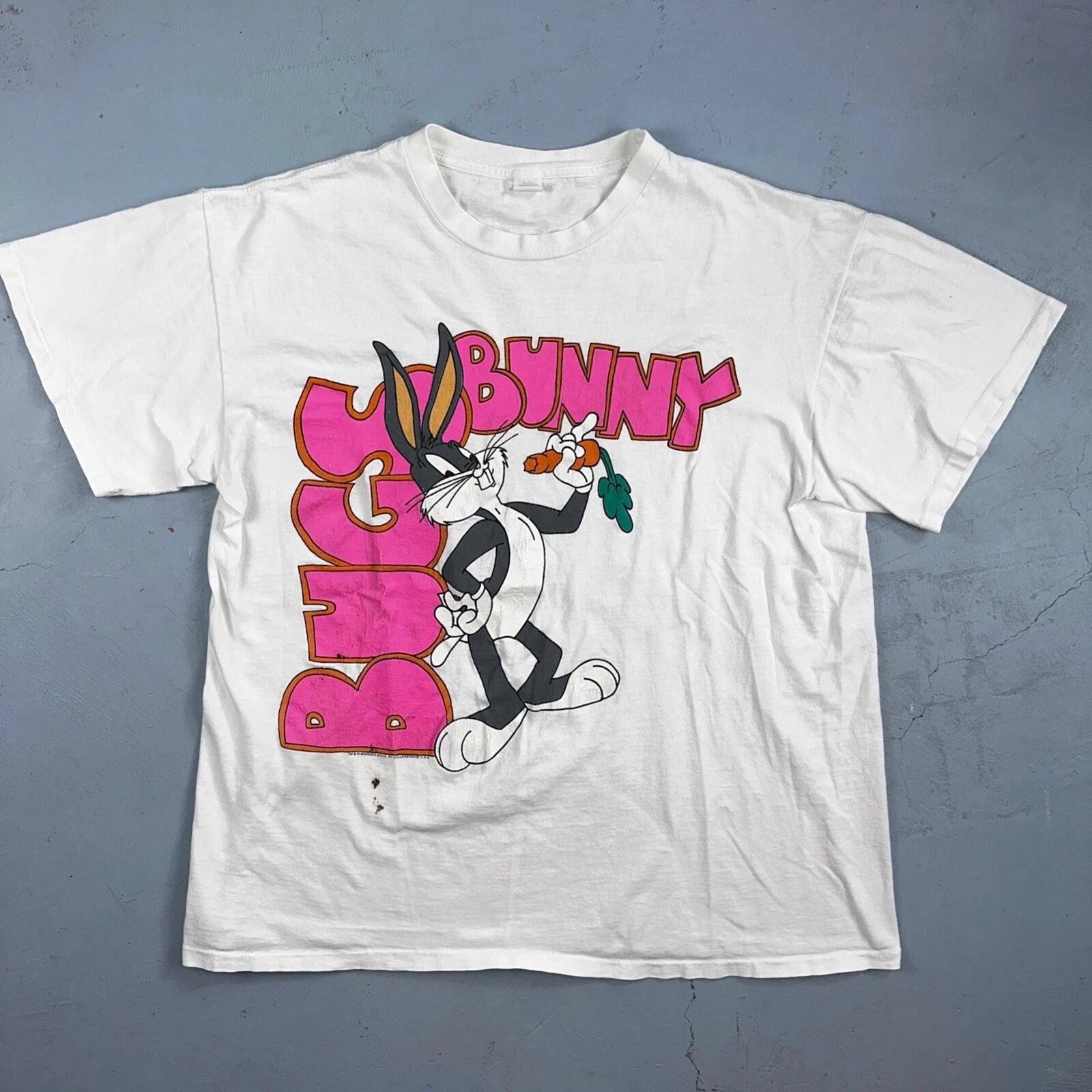 

Vintage Bugs Bunny Tee XL 90s College Ware Single Stitch Looney Tunes Shirt 2XL