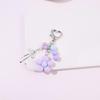 Creativity Beaded Design Keychain Colorful Small Flower Pendant Bag Charm Backpack Hanging Cute Accessories Gift