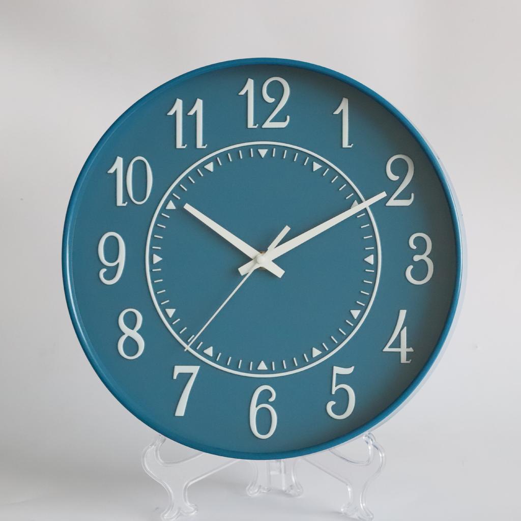 12 Zoll 30CM Leise Wanduhr, Kreativ und Modisch, Dreidimensionale Digitale Minimalistische Uhr für Zuhause Wohnzimmer