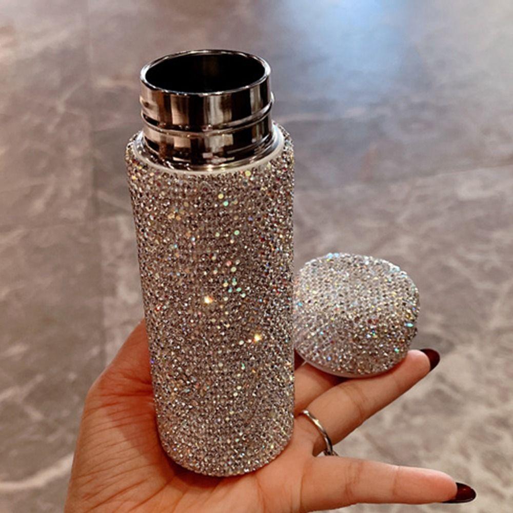 Creative Water Bottle Portable Mini Insulated Cup Easy To Carry Bling Water Bottle Travel