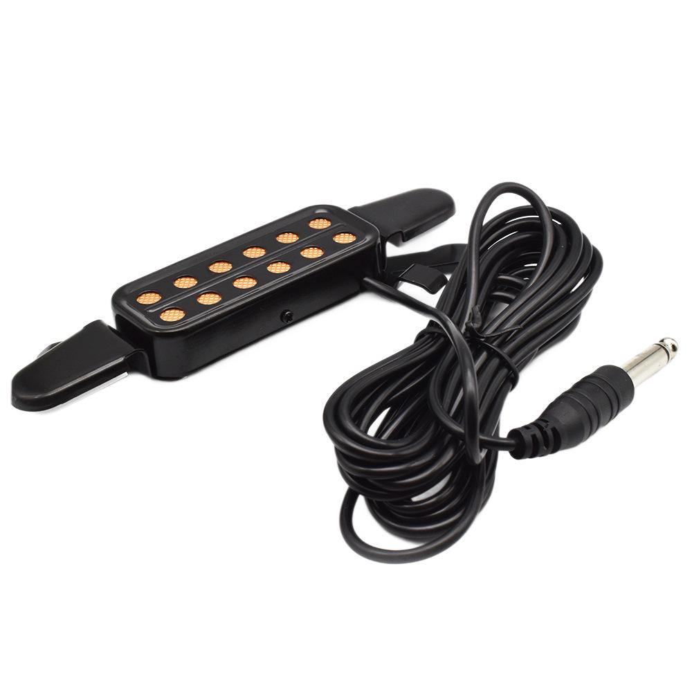 No-Drill Acoustic Guitar Soundhole Pickup with 3m Cable and Accessories