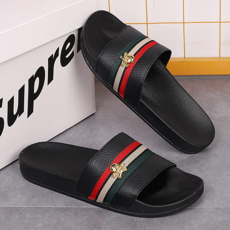 Shoes Men Sandals Slippers Fashion Flip Flops Casual Innovative Design Shoes Men Soft-soled Lightweight Home Slippers Sneakers