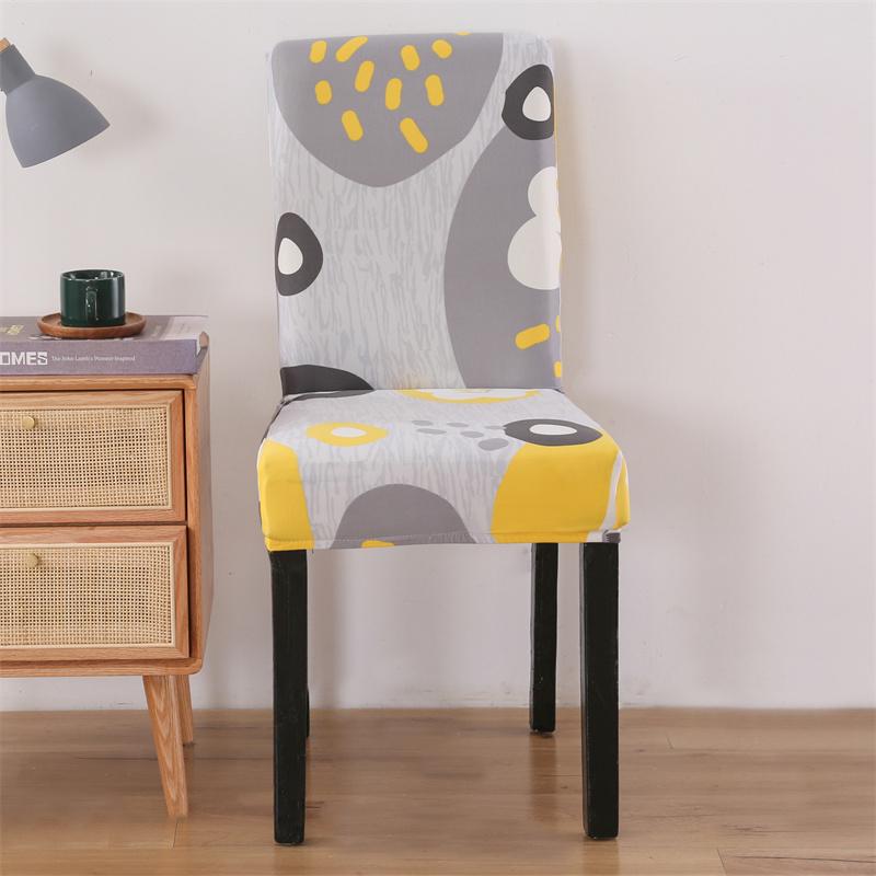 Printed Stretch Dinning Chair Cover Elastic Seat Chair Covers Office Chair Slipcovers Restaurant Banquet El Home Decoration
