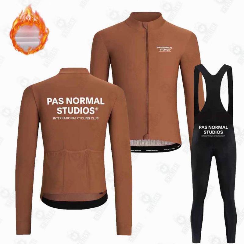 PNS Winter Cycling Fleece Set: Long Sleeve Jersey and Bib Pants for Road & Mountain Biking