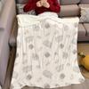 Cute Pusheen Cat Flannel Blanket Warm Soft Halloween Christmas Couch Warm Cozy Decorative Decor Gift for All Season
