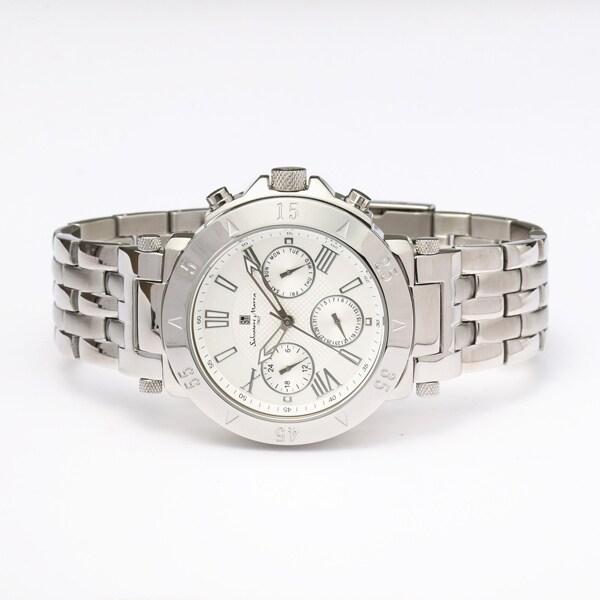 Salvatore Marra Men's Metal Belt Multi Function Watch SM22108-SSWH