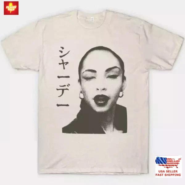 Футболка Sade, Белая хлопковая футболка Sade, Японский тур, Унисекс S-5XL S