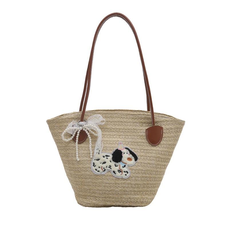 

Single-shoulder Crossbody Woven Bag Women s Commuter Tote Bag Large-capacity Vacation Beach Bag