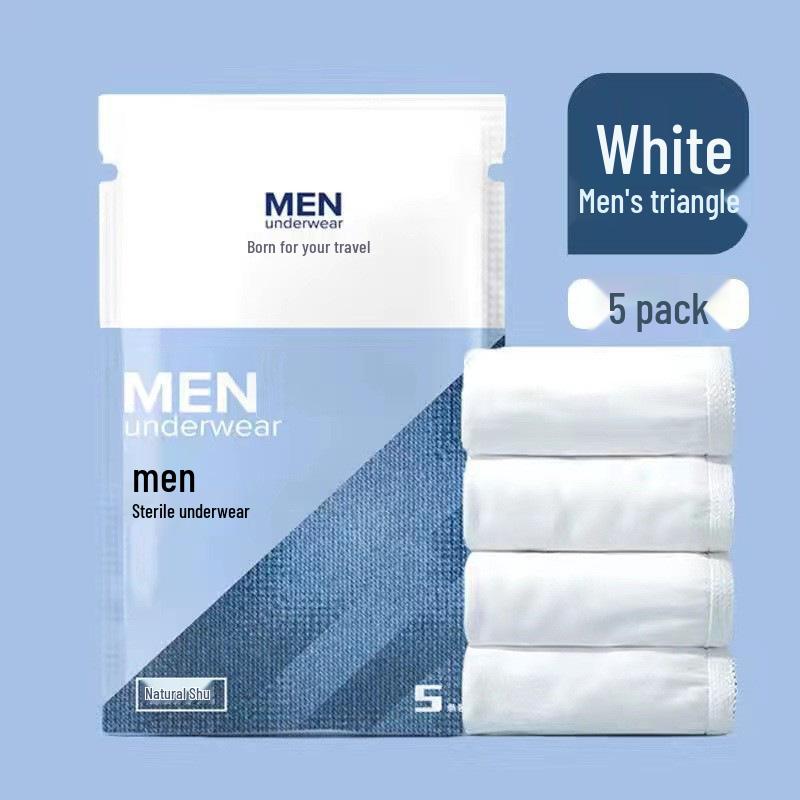 Męskie Duże Oddychające Jednorazowe Majtki Bawełniane na Podróż, Biznes, Hotel - Sterylne i Bez Wymagania Prania.