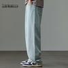 Mark Fairwhale Men's Vintage Light Blue Tencel Loose Straight Jeans