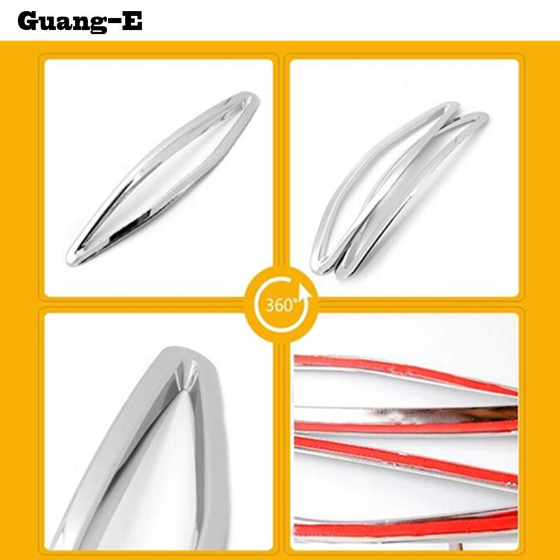 For VW Volkswagen Golf7 Golf 7 2014 2015 2016 2017 2018 Car Body ABS Trim Back Tail Rear Fog Light Hoods Lamp Frame Stick 2pcs