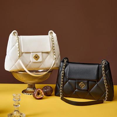 Small Shoulder Bags for Women  Genuine Leather  Large Capacity  Crossbody Bag  Chain Lingge Bag