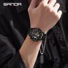 Sanda Men's Waterproof Quartz Watch with Steel Band and Calendar - Korean Edition