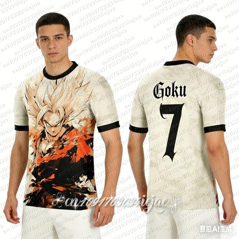 2026 Anime Football Jersey Dragon Ball Men Women Oversize Tshirt Summer Sport Breathable Oversize Cosplay Tshirt